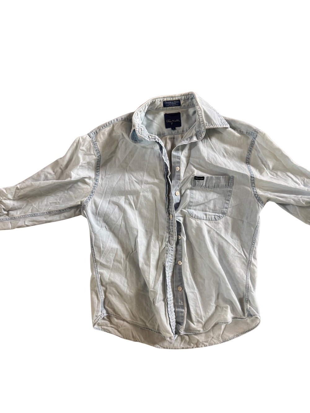 Faconnable Light Blue Denim Button-Down Shirt
